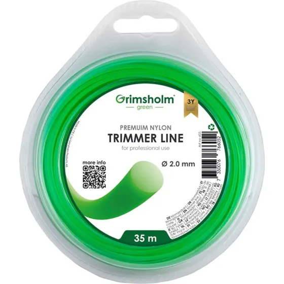 Grimsholm Trimmertråd Rund - 35m (2,0mm) Grøn
