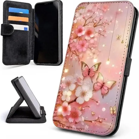 Samsung Galaxy A56 5G Cover - Flowers & Butterflies med kortholder