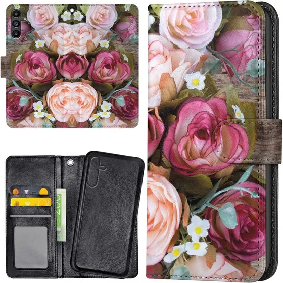 Samsung Galaxy A17 5G Cover med Blomster og Pung