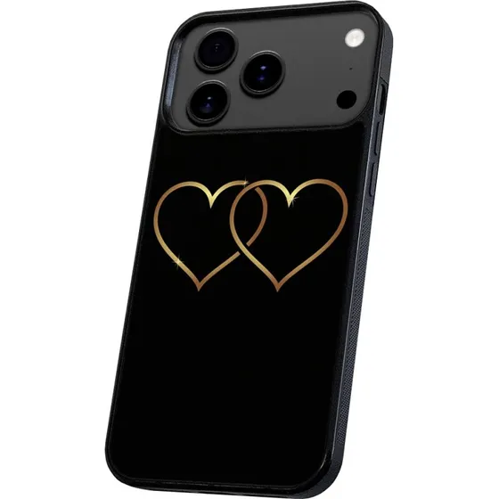 Double Hearts iPhone 17 Pro Max Cover - Sort