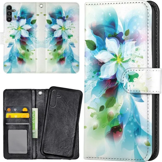 Samsung Galaxy A56 5G Cover med Blomsterprint og Pungfunktion
