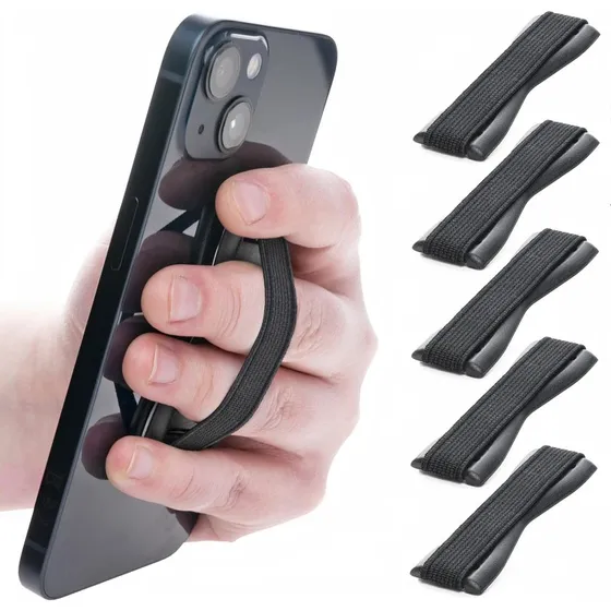 5-pak Mobilringe - Sikker Mobilholder med Elastisk Bånd