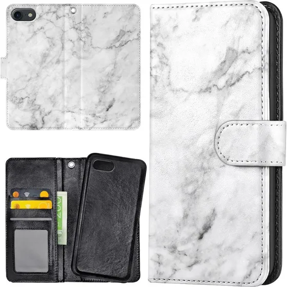 iPhone 16e/17e Mobilcover med Pung - Marmor