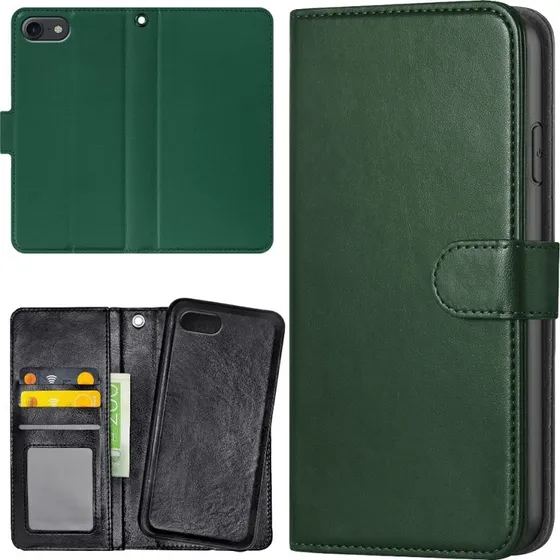 iPhone 16e/17e Mobilcover med Pung - Mørkegrøn