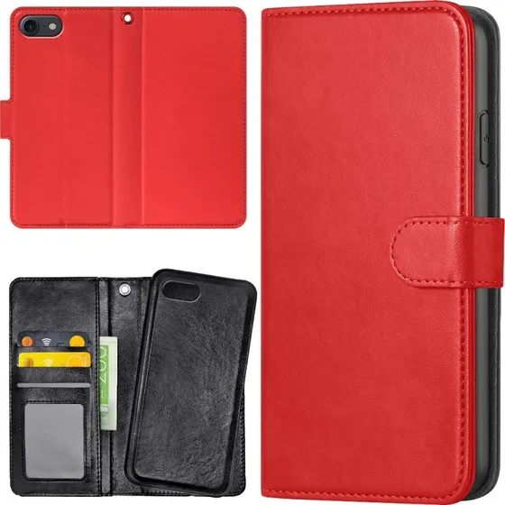 iPhone 16e/17e Mobilcover med Pung - Rød