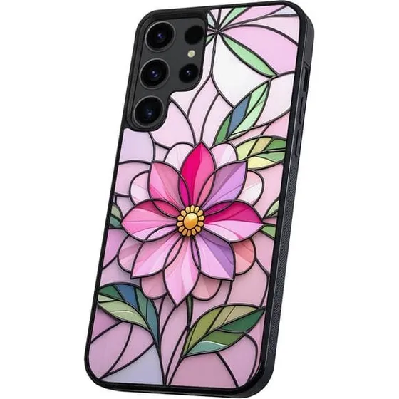 Samsung Galaxy S23 Ultra Cover - Glass Flower Sort