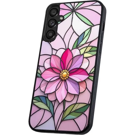 Samsung Galaxy S25 FE Cover - Glass Flower, Sort