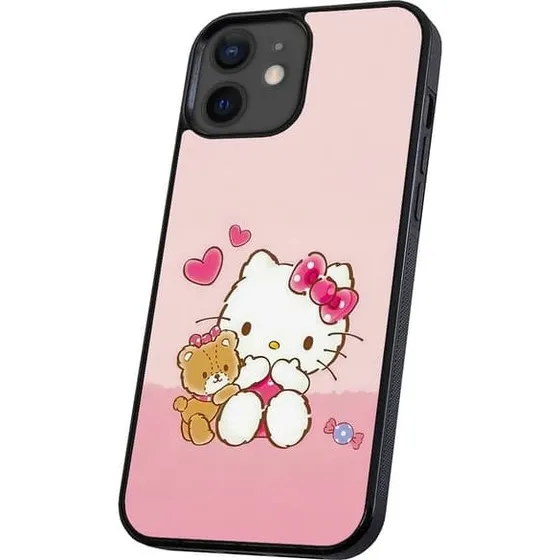 Kitty Mobilcover til iPhone 12 Mini - Sort