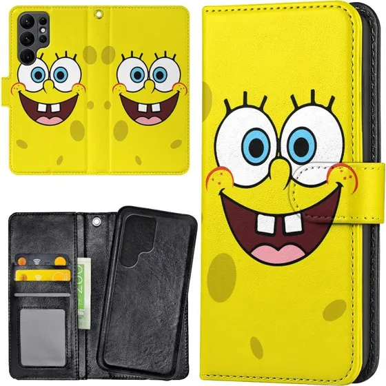 Samsung Galaxy S22 Ultra Cover med Svampebob Pung
