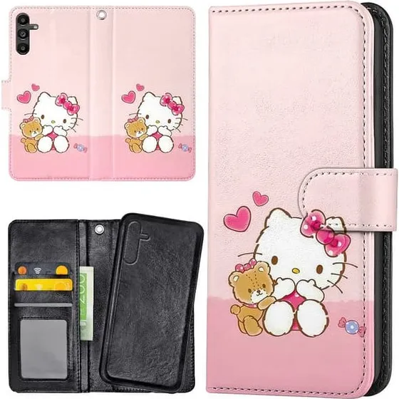 Samsung Galaxy A16 4G/5G Cover med Kitty-motiv og pung