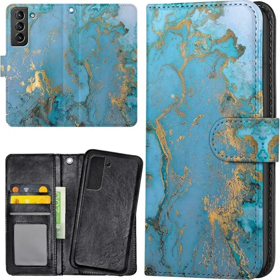 Samsung Galaxy S22 Cover med Marmor-design og Pung