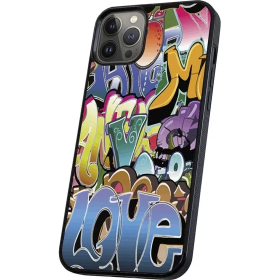 iPhone 11 Pro Cover - Graffiti - Sort