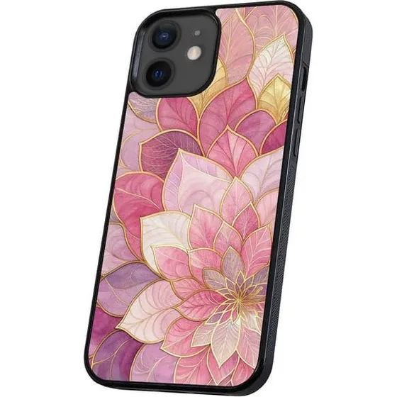 iPhone 12/12 Pro Cover - Flower - Sort