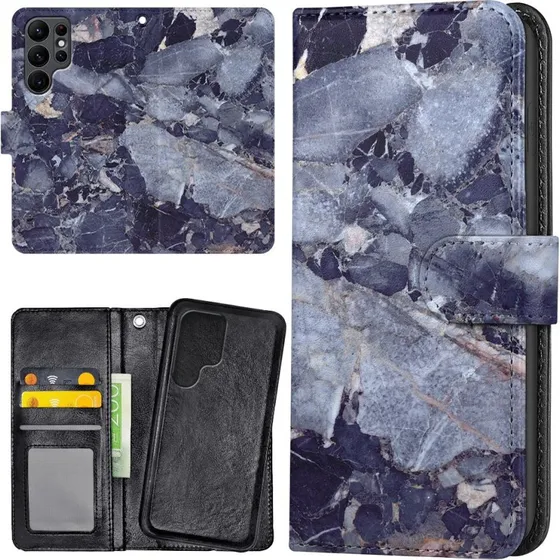 Samsung Galaxy S23 Ultra Cover med Kortholder - Marmor