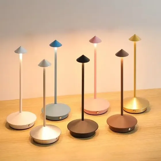 Trådløs LED-bordlampe - Black