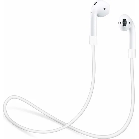 2x Hvid magnetisk silikonsnor til Apple AirPods