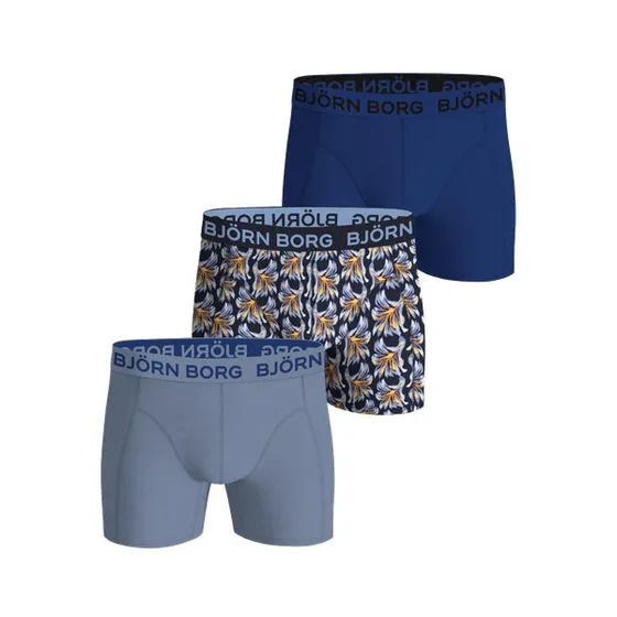 Björn Borg Cotton Stretch Boxers 3-pak, Blå, XXL