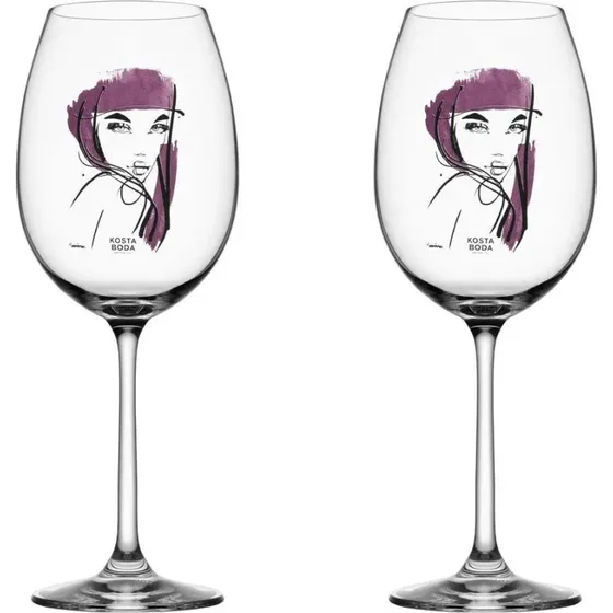 Kosta Boda All About You Vinglas, 2 stk, 52 cl, Lilla