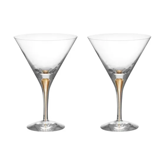 Orrefors Intermezzo Martini Glas Guld 25 cl