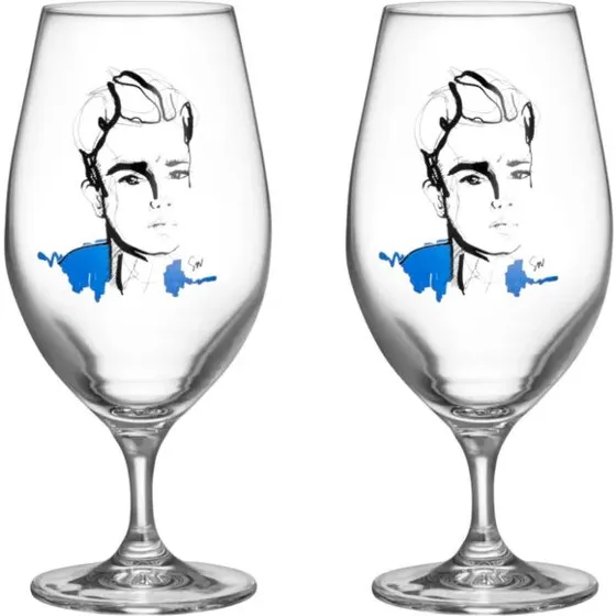 Kosta Boda All About You ølglas Celebrate Him, 2 stk. 40 cl