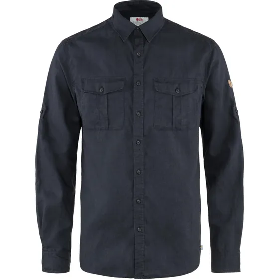 Fjällräven Övik Travel Shirt LS - Dark Navy, XL