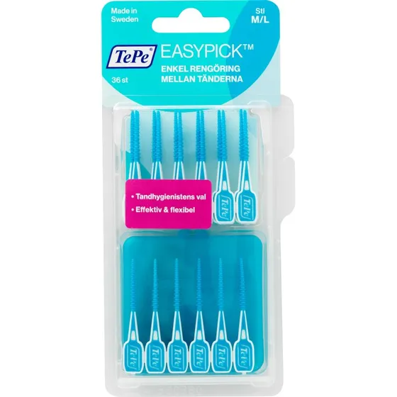 TePe EasyPick M-L – Fleksible tandstikker med silikoneskaft (36 stk.)