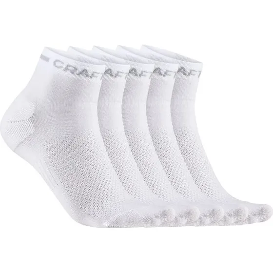 Craft CORE Dry Mid strømper hvid 5-pak