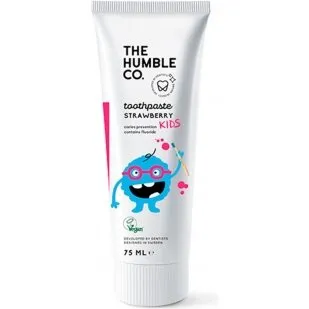 Humble Naturlig tandpasta Kids jordbær 75 ml, 1000 ppm fluor