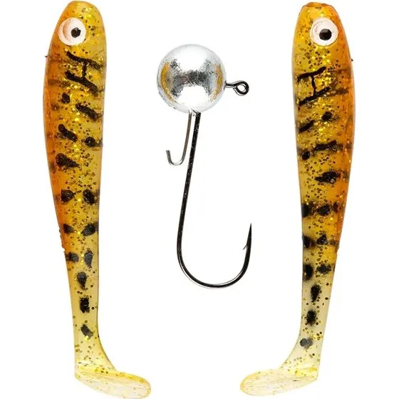 IFISH The Demon Shad 7cm - 2-pak inkl. Jig Head - Motorolie