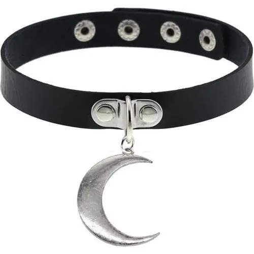 Choker - Crescent Moon - Sort