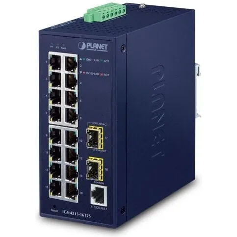 PLANET IGS-4215-16T2S administreret L2/L4 16x Gigabit (blå)