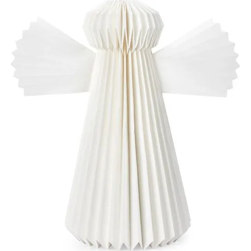 Markslöjd papirengel med lys, H40 cm, hvid