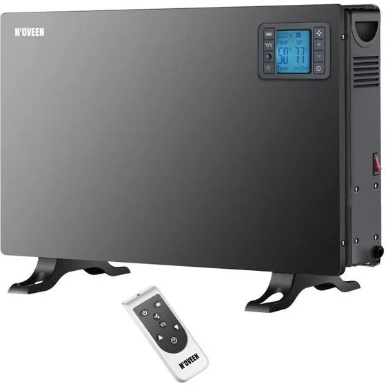 N'OVEEN CH7100 LCD Smart Konvektor Radiator, Sort