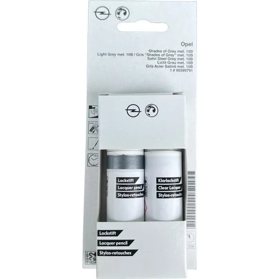 OPEL 10B (Z10B) Lak-sæt: Lys grå met. med Klarlak (2x12ml)