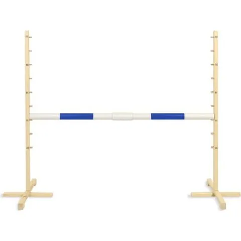 Springforhindring til hobbyhest, 160 cm, blå bjælke