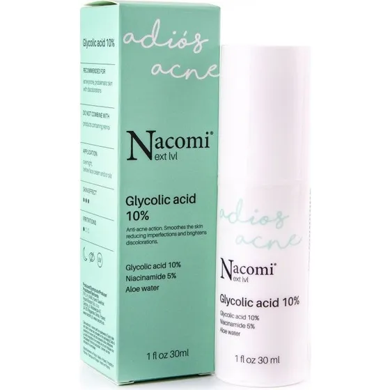 Nacomi Next Level Adiós Acne Serum, Glykolsyre 10%, 30 ml
