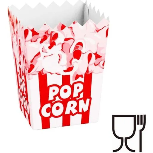 Papkasse til Popcorn 7x11,5x9cm LILLE 0,5L - 100 stk.