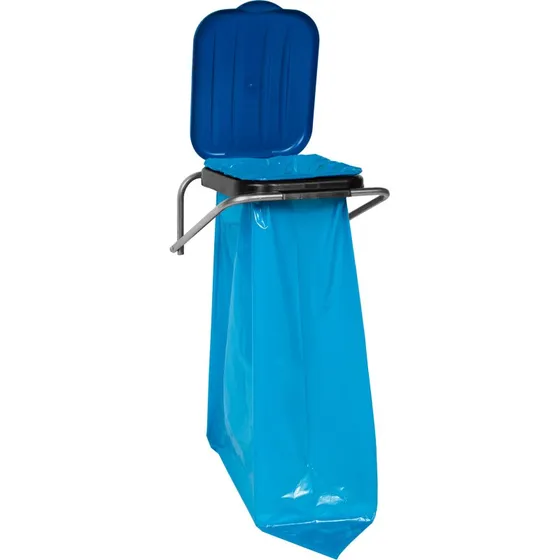 Vægmonteret affaldssorteringsholder, blå - 120L poser