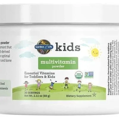Garden of Life Kids Multivitamin pulver 60 g – økologisk, 30 doser