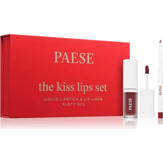 Paese Kiss Lips Set Rusty Red - Mat Læbestift & Liner