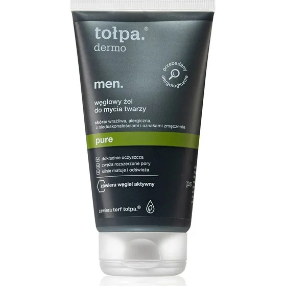 Tołpa Dermo Uomo Pure Facial Cleansing Gel med aktivt kul 150ml