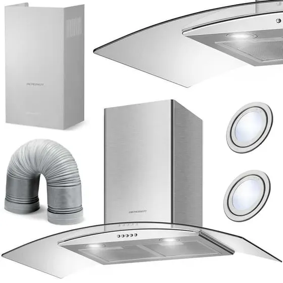 Berdsen BT-223 INOX 90 cm emhætte med skorsten