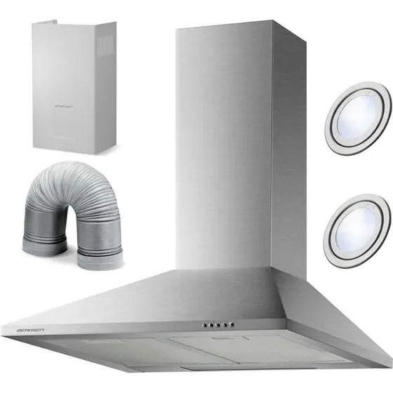 Berdsen BT-213 INOX 60 cm emhætte med skorsten