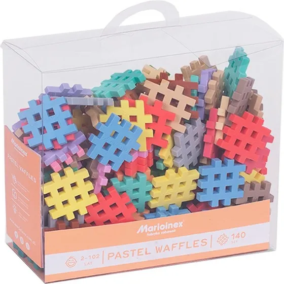 Marioinex Waffle Blokke Mini Pastel Legetøj - 140 dele