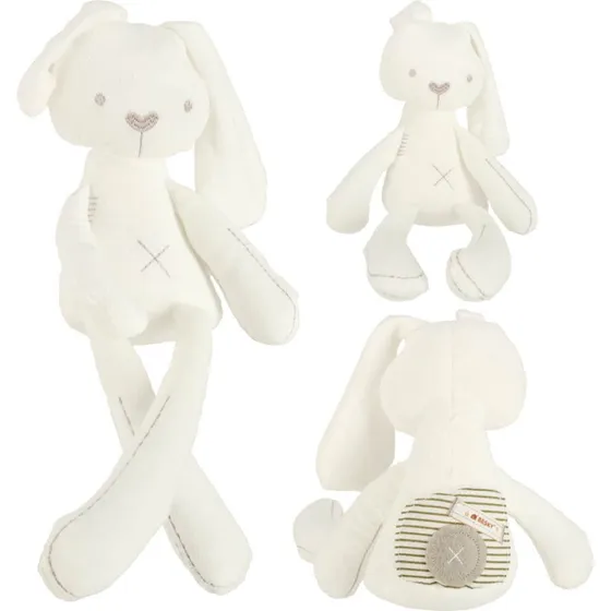 Kanin plys maskot 49 cm - hvid krammebamse