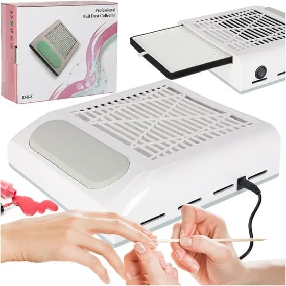 Neglestøvsuger 80W med kassettefilter til manicure og pedicure