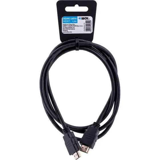 iBox HDMI-kabel 1,5 m - Sort