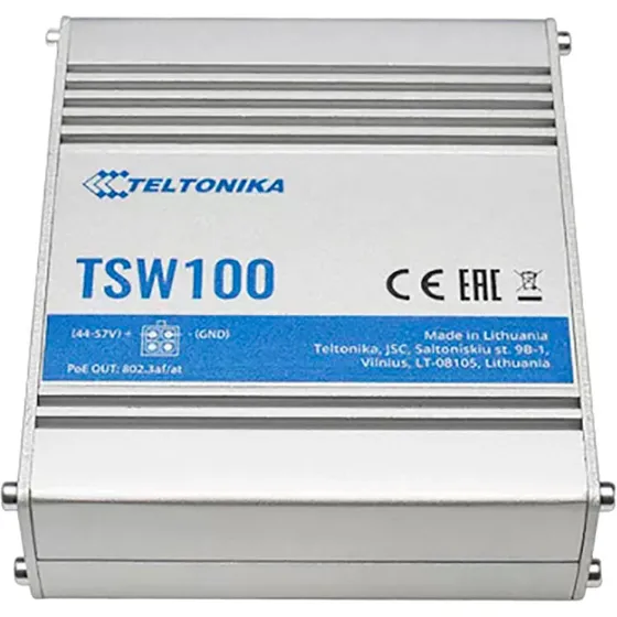 Teltonika TSW114000000 5-port ikke-administreret Gigabit-switch, sort