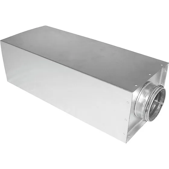 Alnor Lyddæmper ø125 L=300 Rektangulær, nippel/nippel
