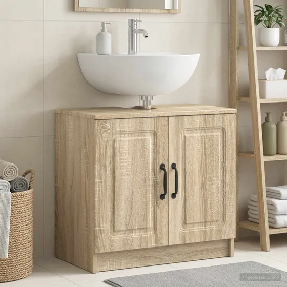 vidaXL UTRECHT Badeværelsesskab i Sonoma-eg, 59,5 x 31,5 x 59 cm
